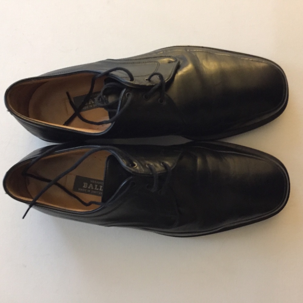 BALLY mens black dress shoes sz 6 1/2 eu 7 1/2 us - Picture 1 of 8